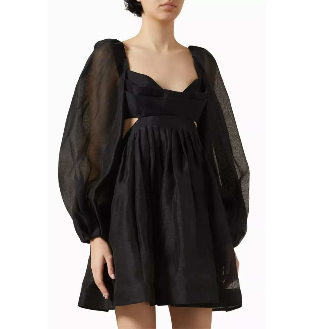 Zimmermann Harmony Bralette Mini Dress Black Size 2 / AU 12  for rent on The Volte - main image