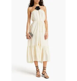 Zimmermann Halter Neck Midi Dress Cream Size 2 / AU 12  for rent on The Volte - image 1