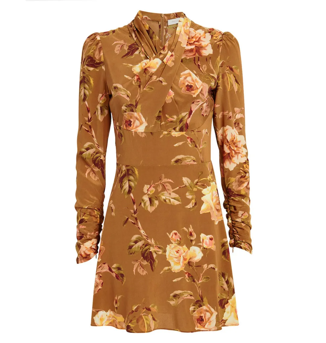 Zimmermann Resistance Silk Twist Mini Dress Floral Size 0 / AU 8 for rent on The Volte - main image