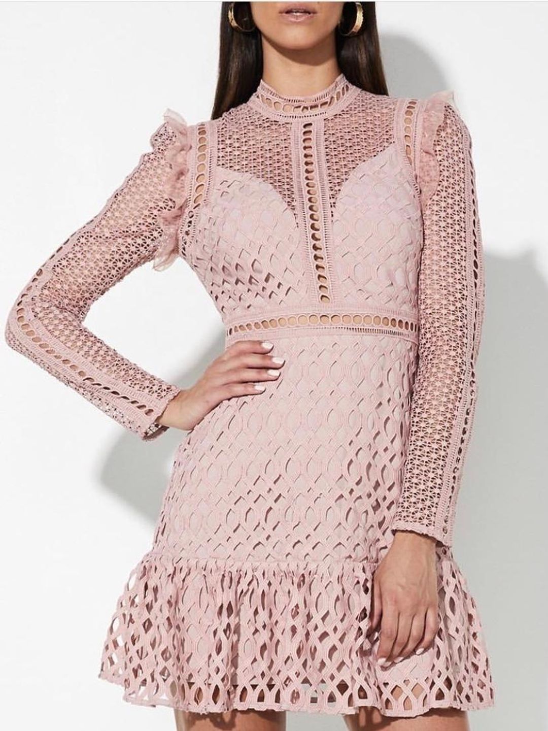 Mossman The Visionary Mini Dress Pink Size 6 for rent on The Volte - main image