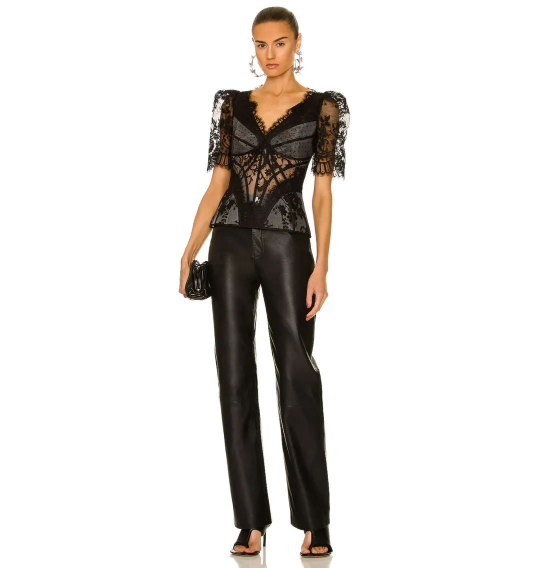 Zimmermann Dancer Lace Bodice Black Size 0 / AU 8  for rent on The Volte - main image