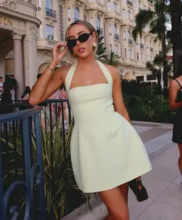 Odd Muse Ultimate Muse Structured Mini Dress Cream Size M / AU 10 for rent on The Volte - image 5