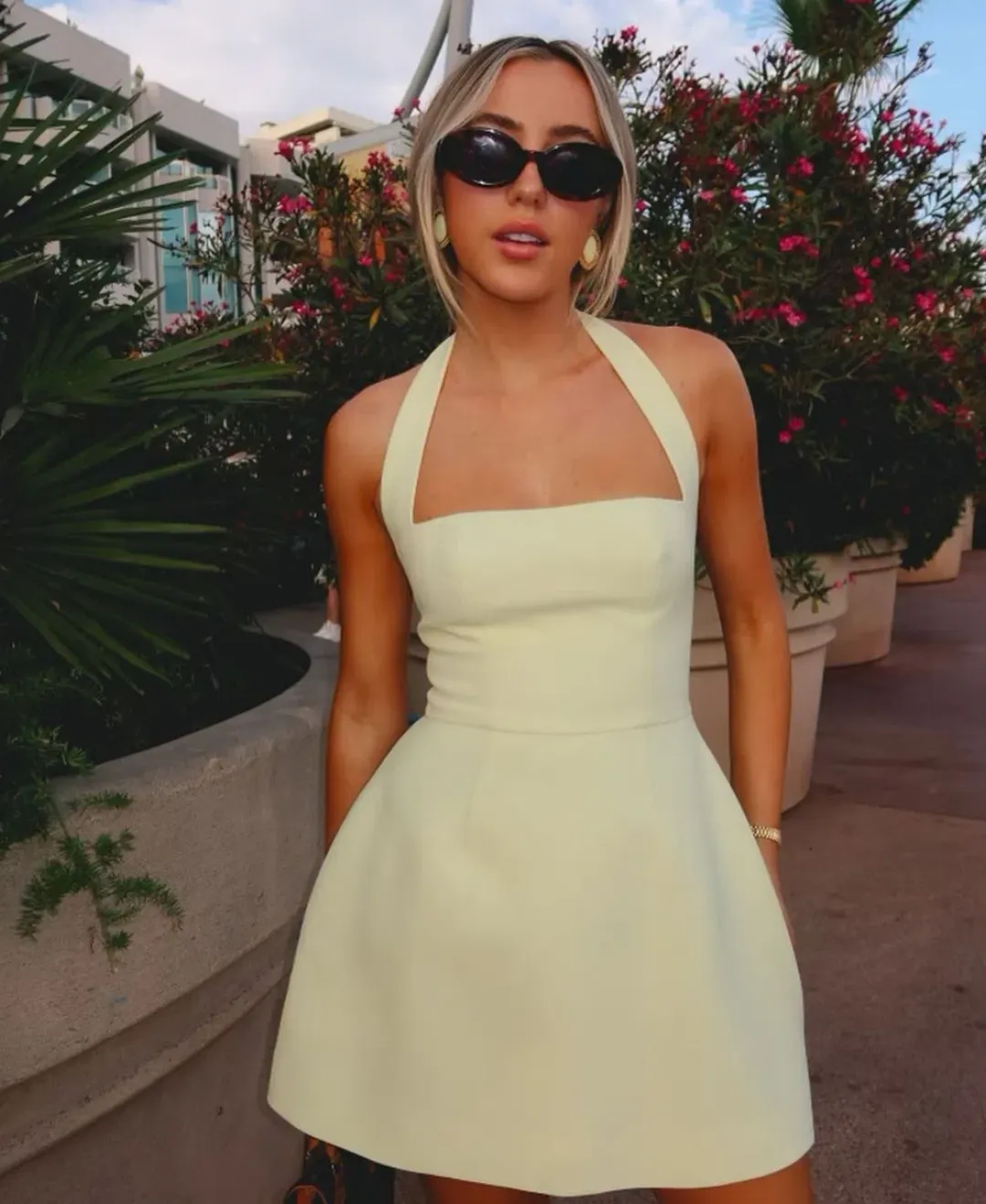 Odd Muse Ultimate Muse Structured Mini Dress Cream Size M / AU 10 for rent on The Volte - main image