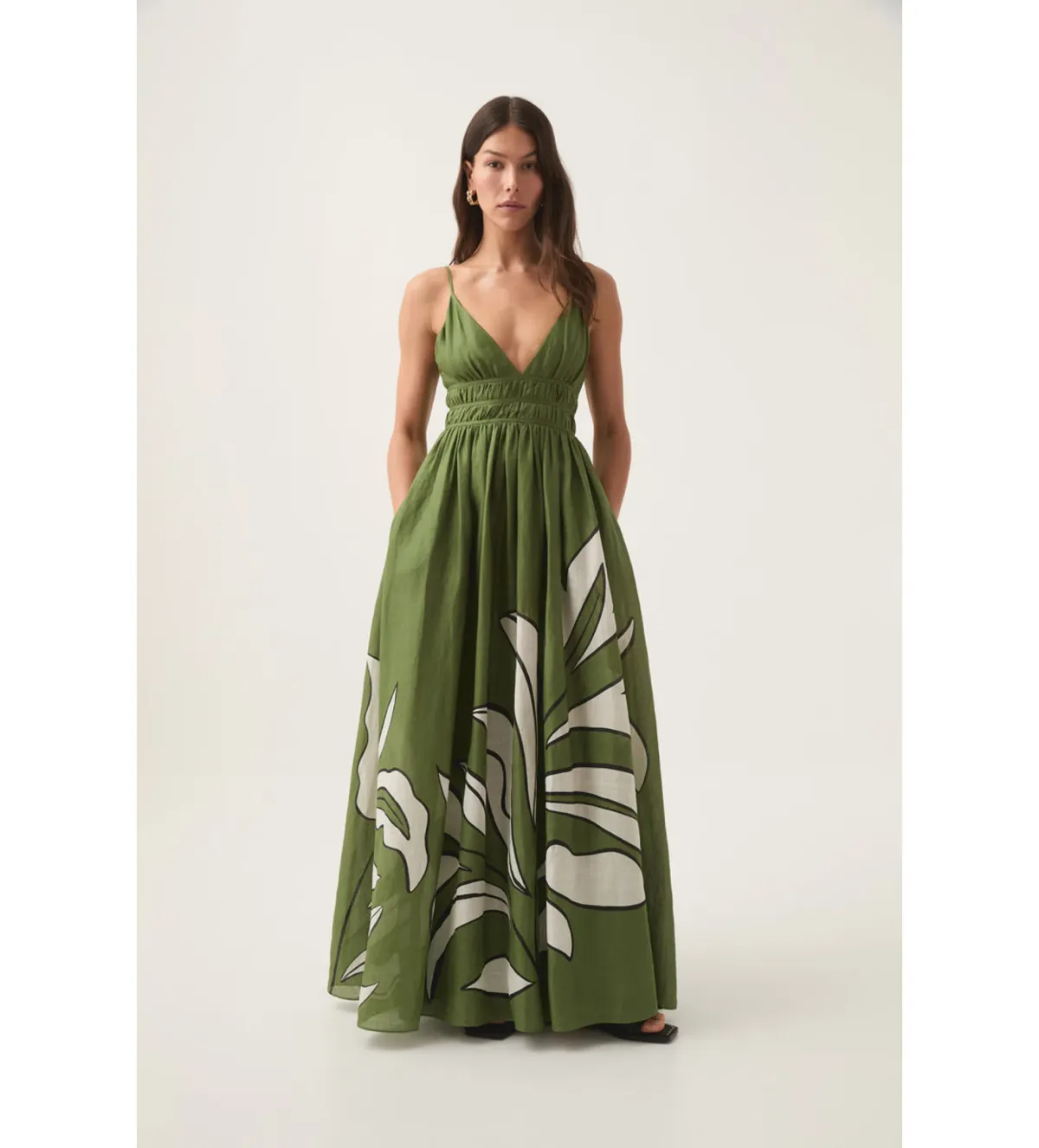 Aje Planetary Maxi Dress Abstract Fern Size 10 for rent on The Volte - main image