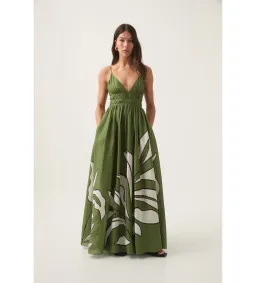 Aje Planetary Maxi Dress Abstract Fern Size 10 for rent on The Volte - image 1