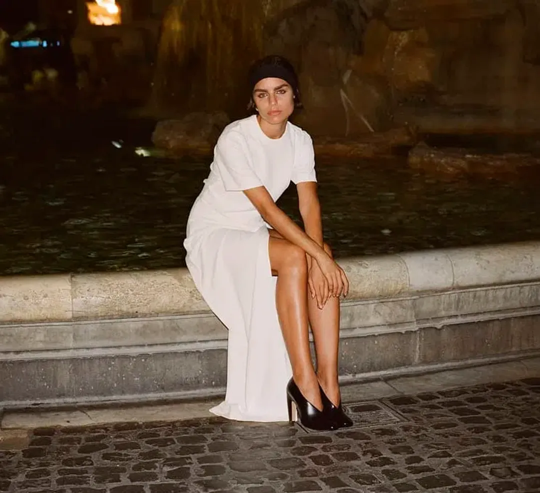 Henne Avila Dress Cream Size 8 for rent on The Volte - main image