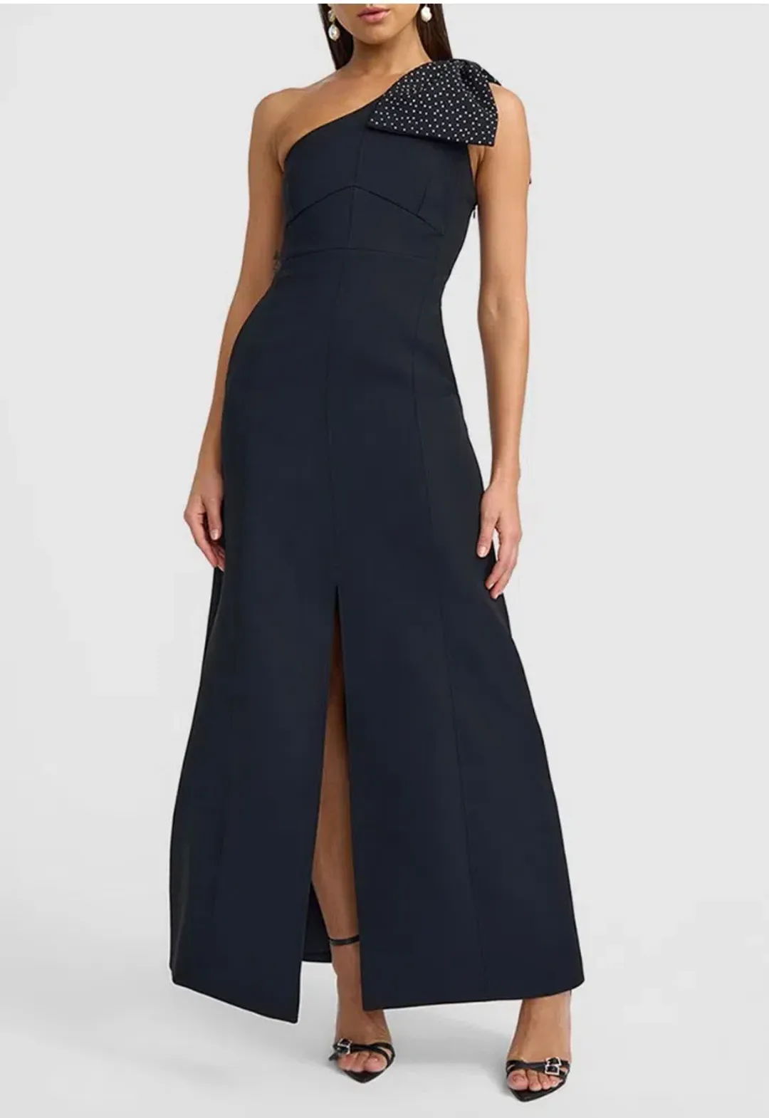 By Johnny Black Tie Bow Gown Black Size 10 for rent on The Volte - main image