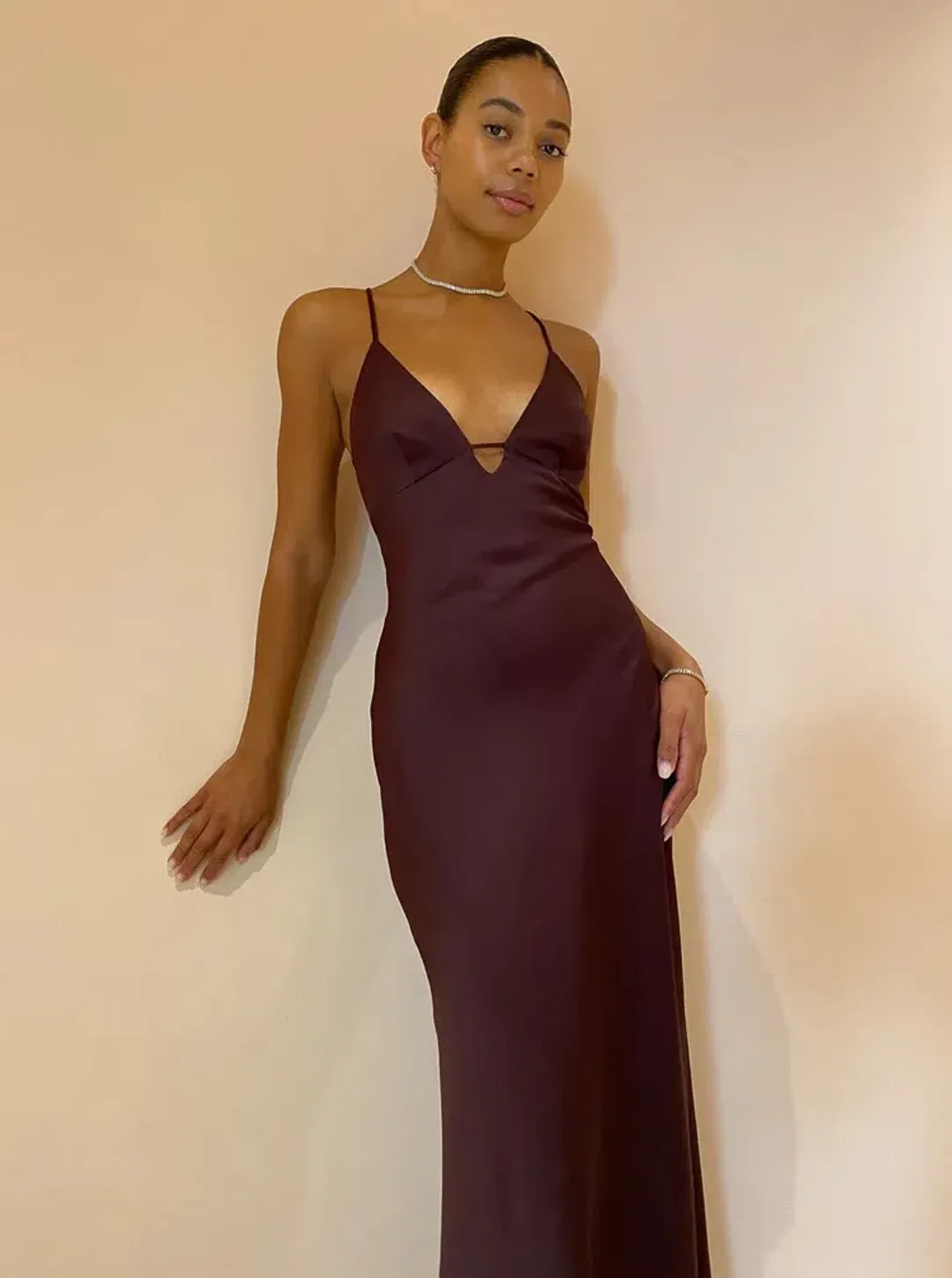 Manning Cartell Time to Shine Maxi Dress in Truffle Size 12 for rent on The Volte - main image