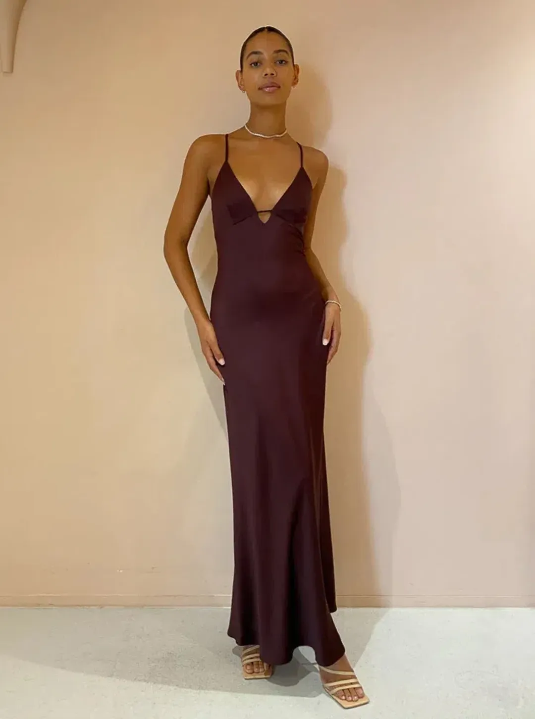 Manning Cartell Time to Shine Maxi Dress in Truffle Size 12 for rent on The Volte - main image