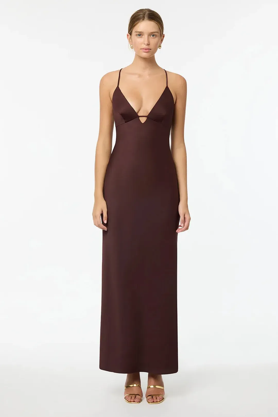 Manning Cartell Time to Shine Maxi Dress in Truffle Size 12 for rent on The Volte - main image