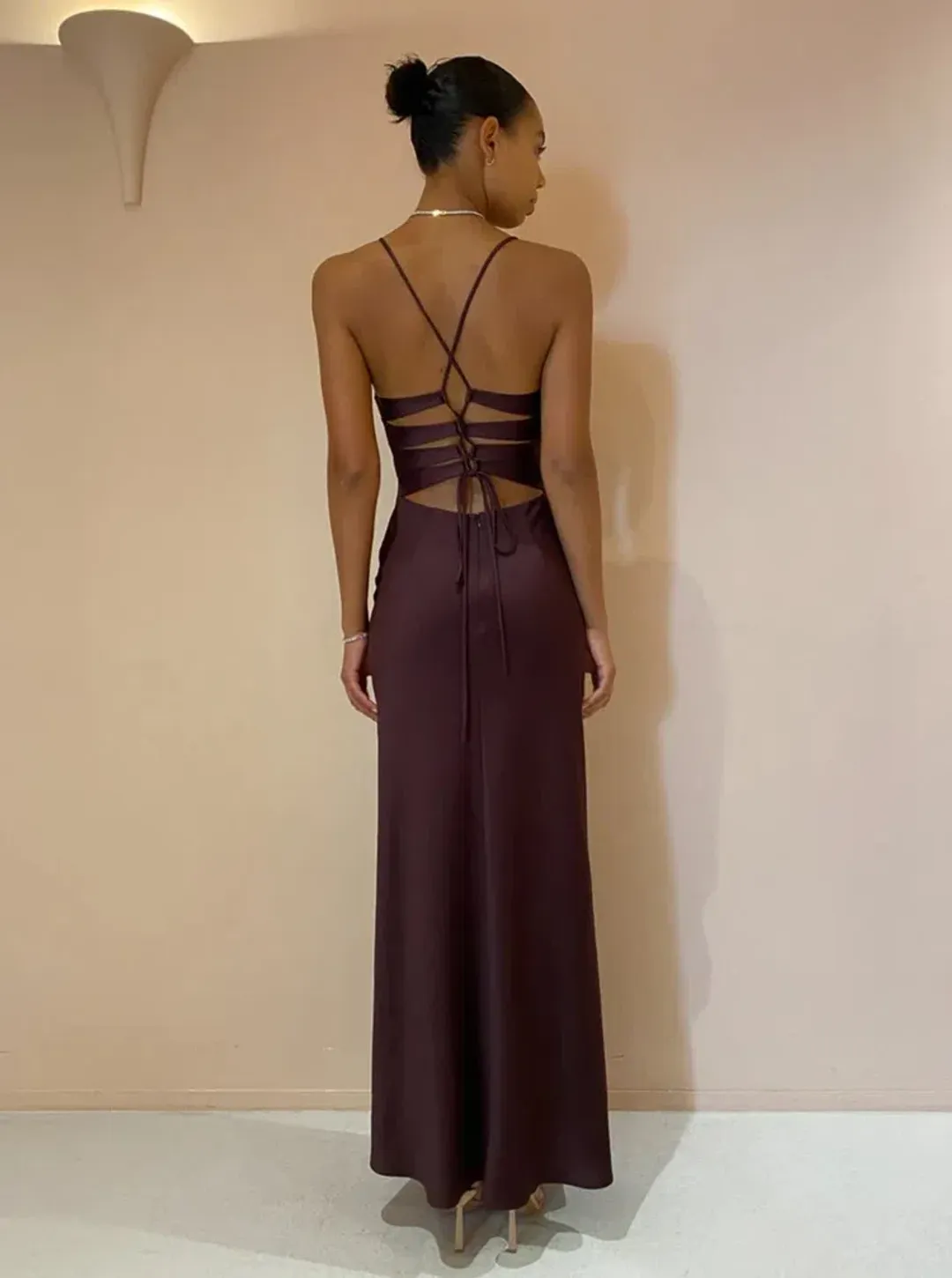 Manning Cartell Time to Shine Maxi Dress in Truffle Size 12 for rent on The Volte - main image