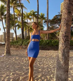 Rumer The Label Riviera Mini Dress Blue Size Small / AU 8 for rent on The Volte - image 4