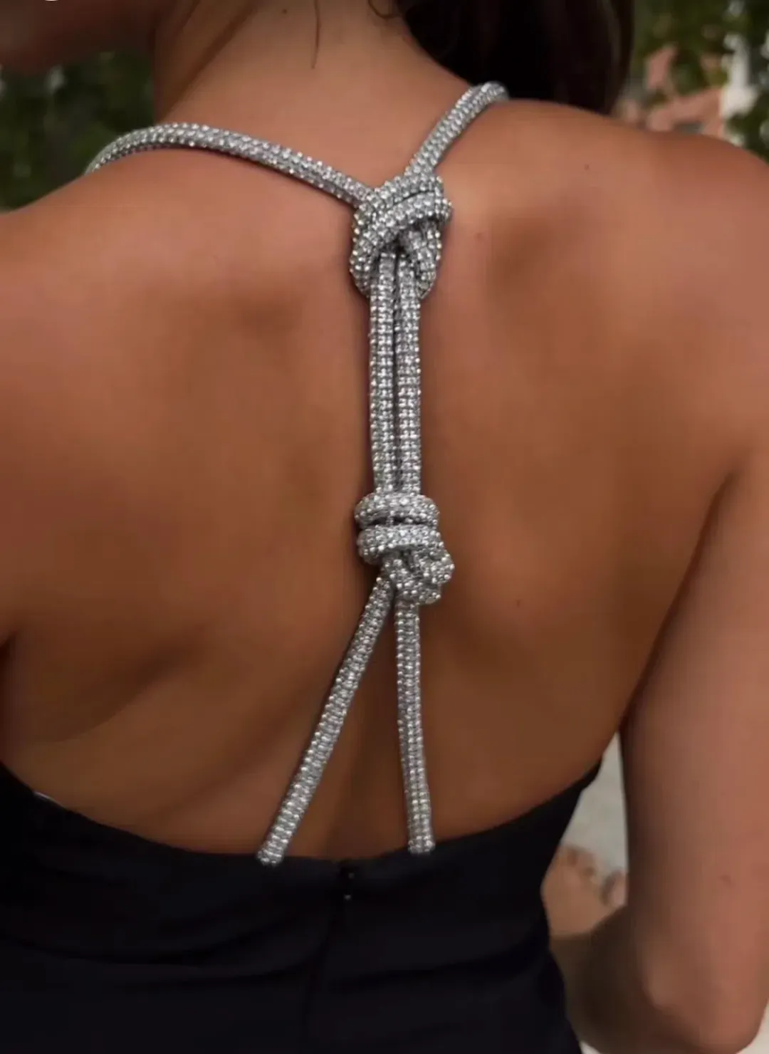 Bianca & Bridgett Diamante Kohl Midi Dress in Black Size AU 8 for rent on The Volte - main image