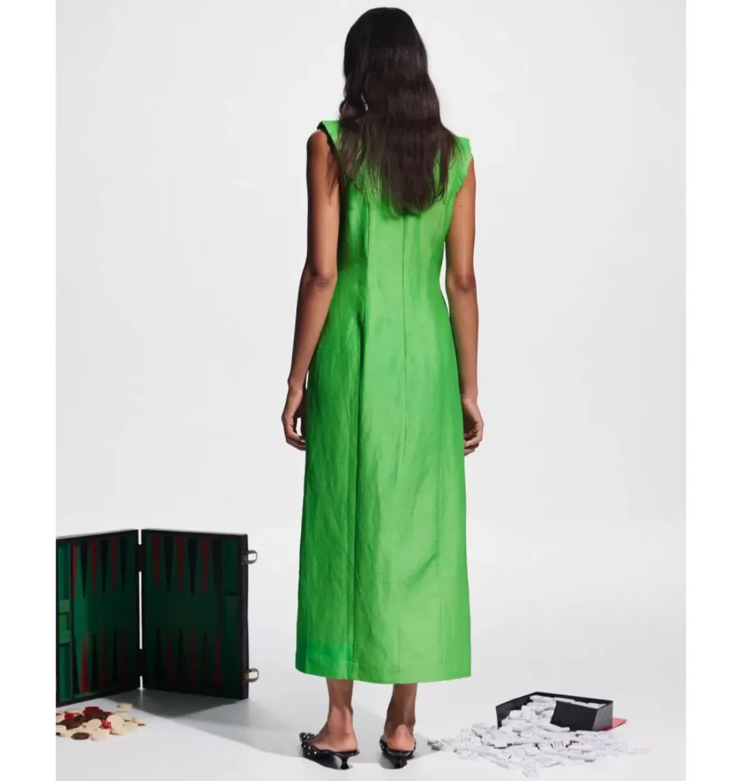 Alemais Dazzle Midi Dress in Green Size AU 8 for rent on The Volte - main image