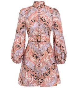 Zimmermann Botanica Chevron Mini Dress Chevron Paisley Size 1 / Au 10 for rent on The Volte - image 4