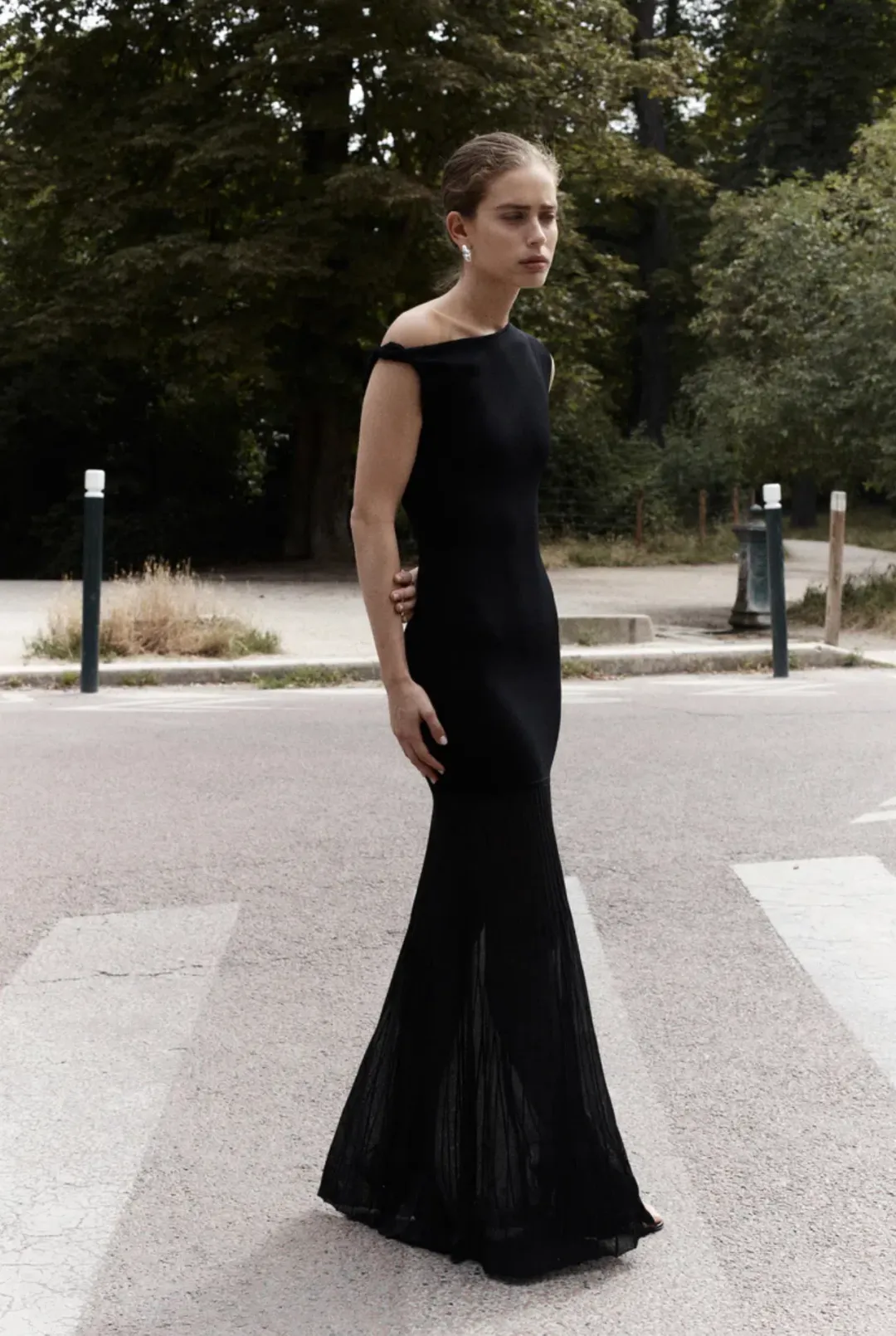 Sir The Label Indigo Twist Dress Black Size 14 for rent on The Volte - main image