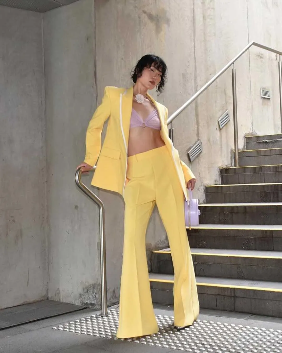 Leo Lin Two-Piece Suit Canary Size 12 for rent on The Volte - main image