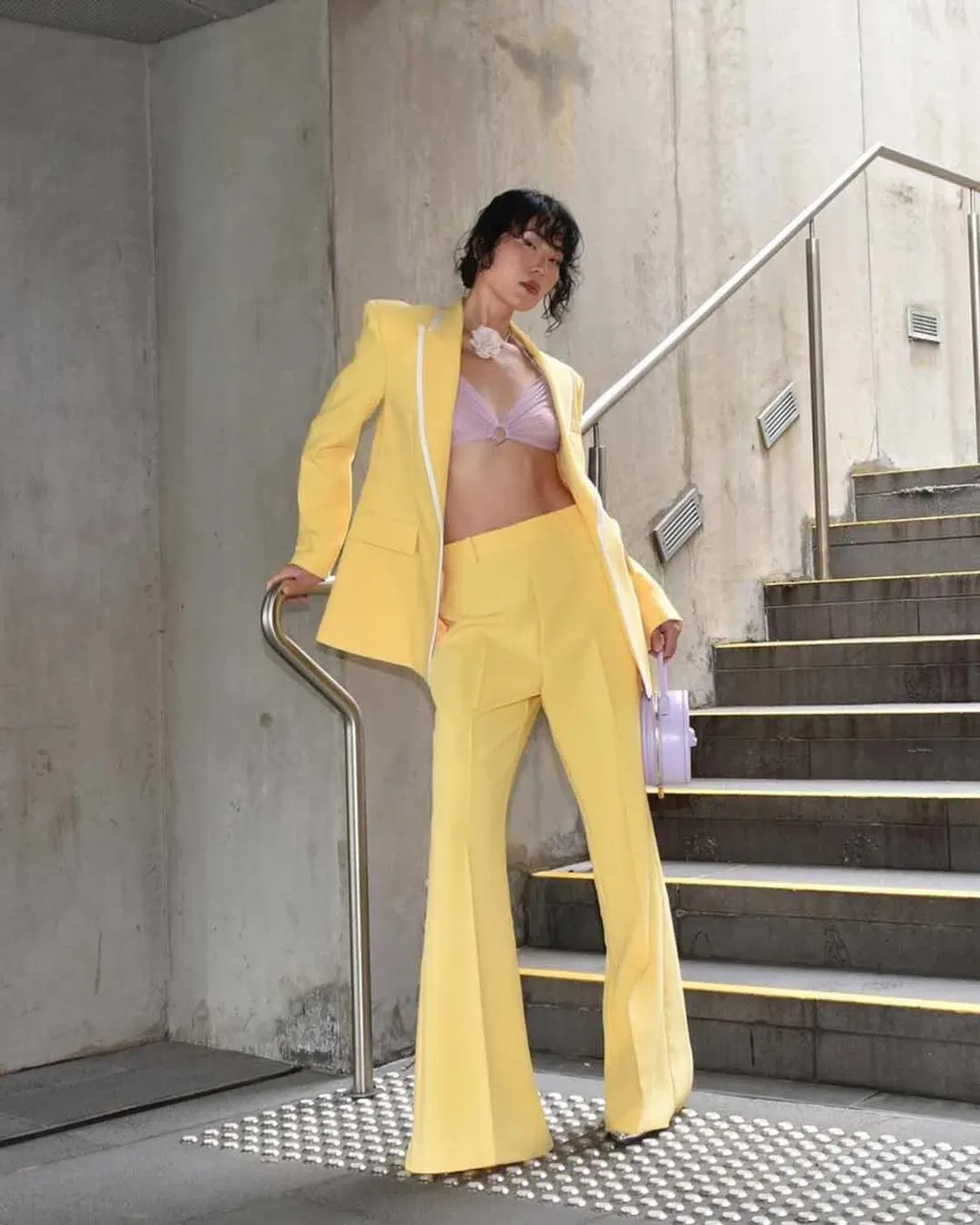 Leo Lin Two-Piece Suit Canary Size 12 for rent on The Volte - main image