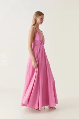 Aje Vellum Maxi Dress Cerise Pink Size 12 for rent on The Volte - image 2