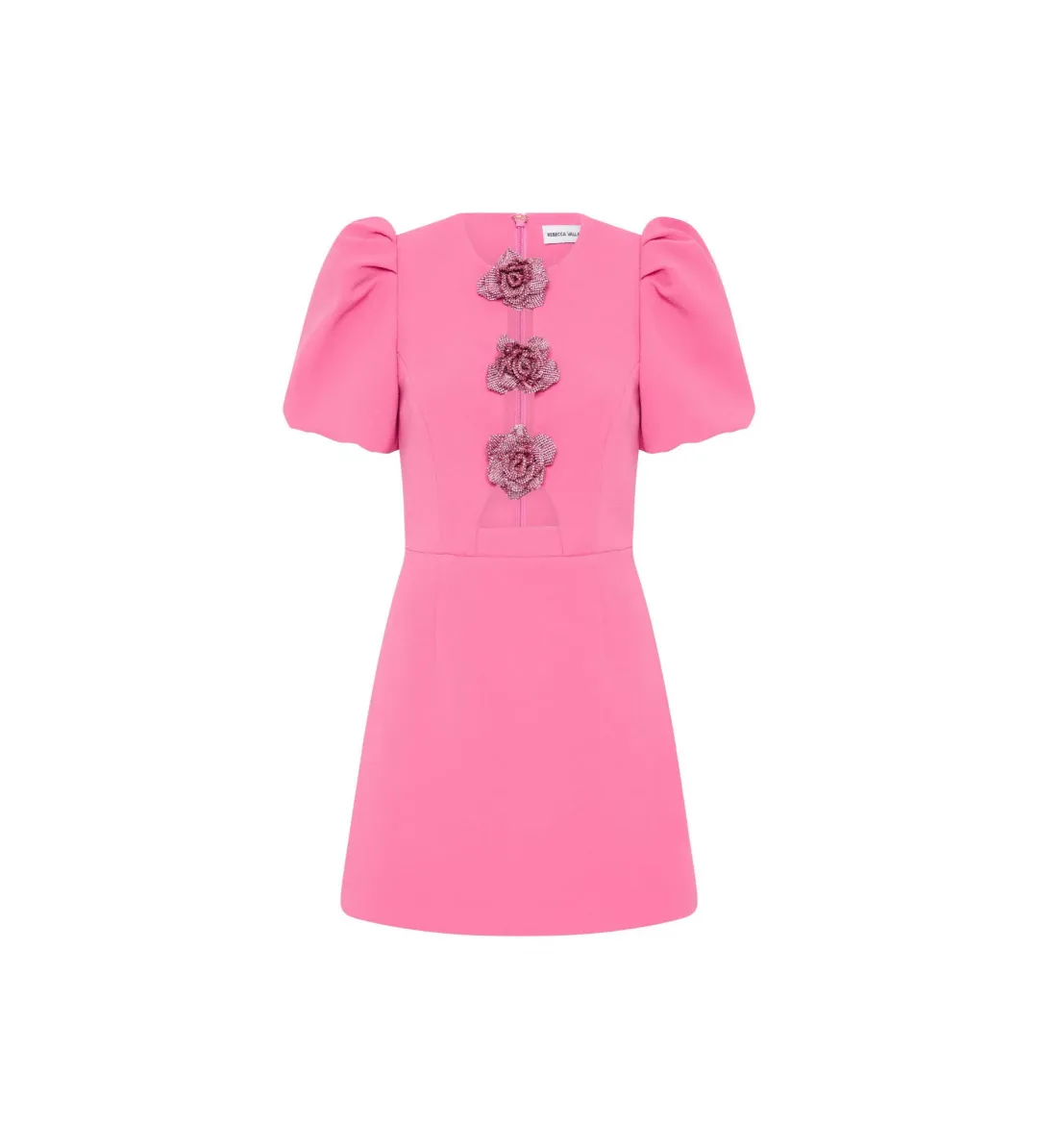 Rebecca Vallance Aubree Flower Mini Dress Pink Size 8 for rent on The Volte - main image