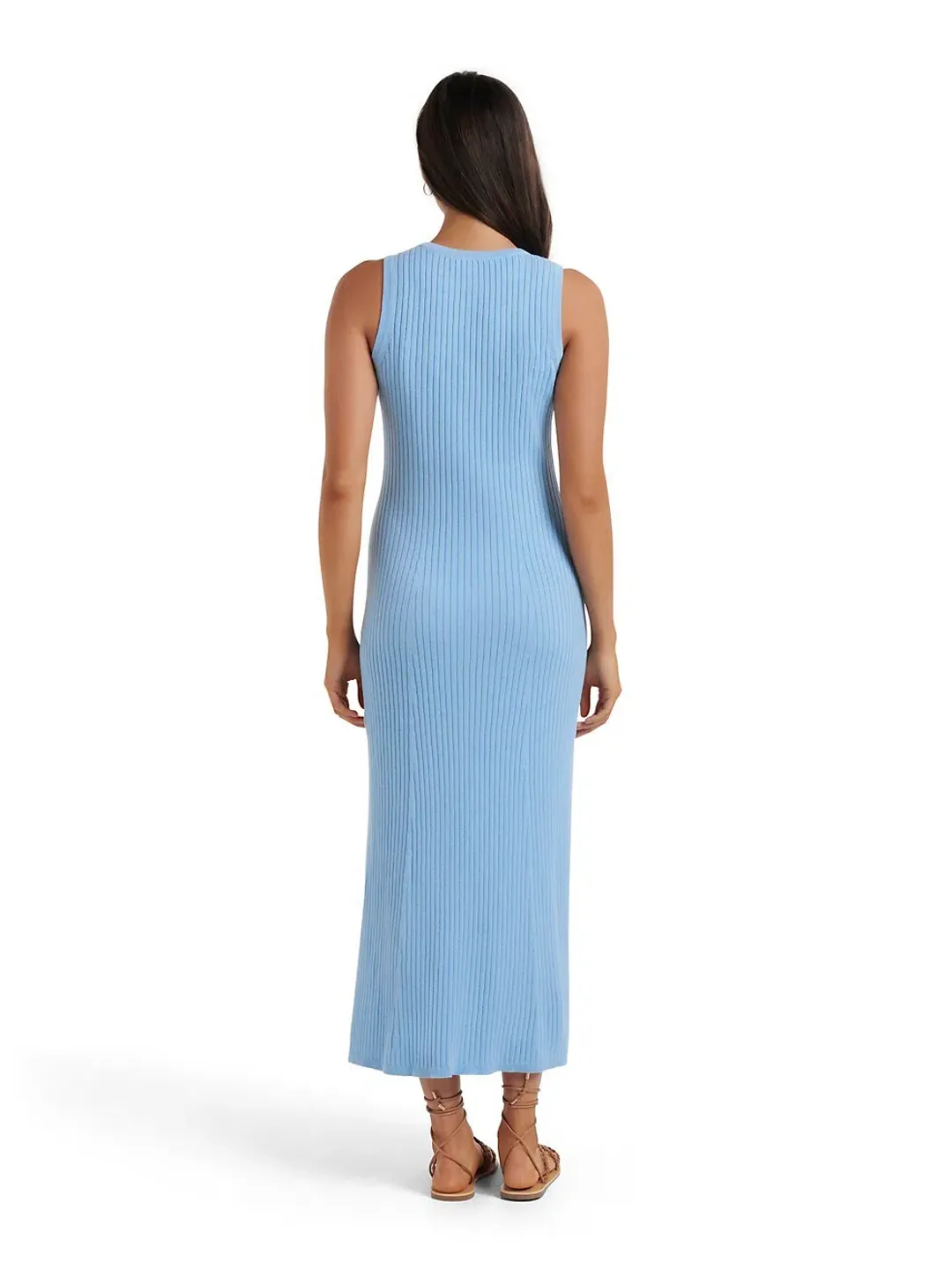 Forever New Molly A-Line Wide Rib Knit Dress Baby Blue Size 16  for rent on The Volte - main image