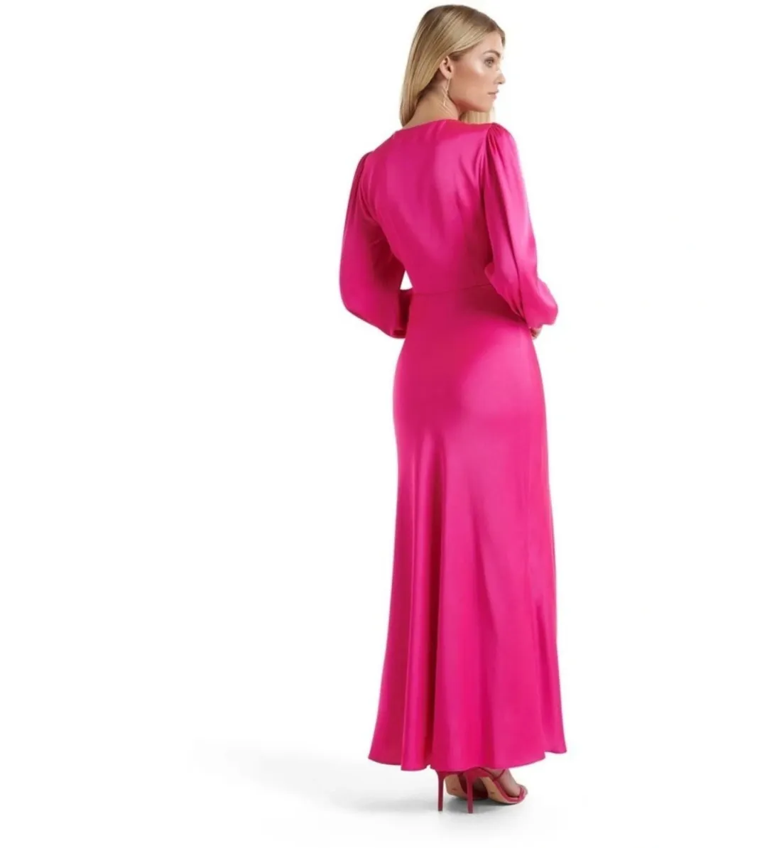 Forever New Wren Long Sleeve Twist Maxi Dress Valley Pink Size 16 for rent on The Volte - main image