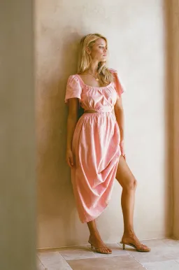 Sabo Skirt Ezzy Midi Dress Pink Size XL / AU 14 for rent on The Volte - image 6