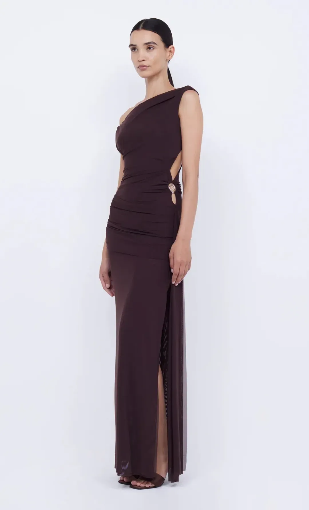 Bec & Bridge Kailani Asym Dress Brown Size 8 for rent on The Volte - main image