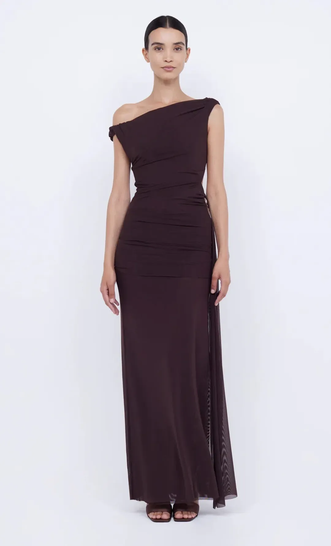Bec & Bridge Kailani Asym Dress Brown Size 8 for rent on The Volte - main image
