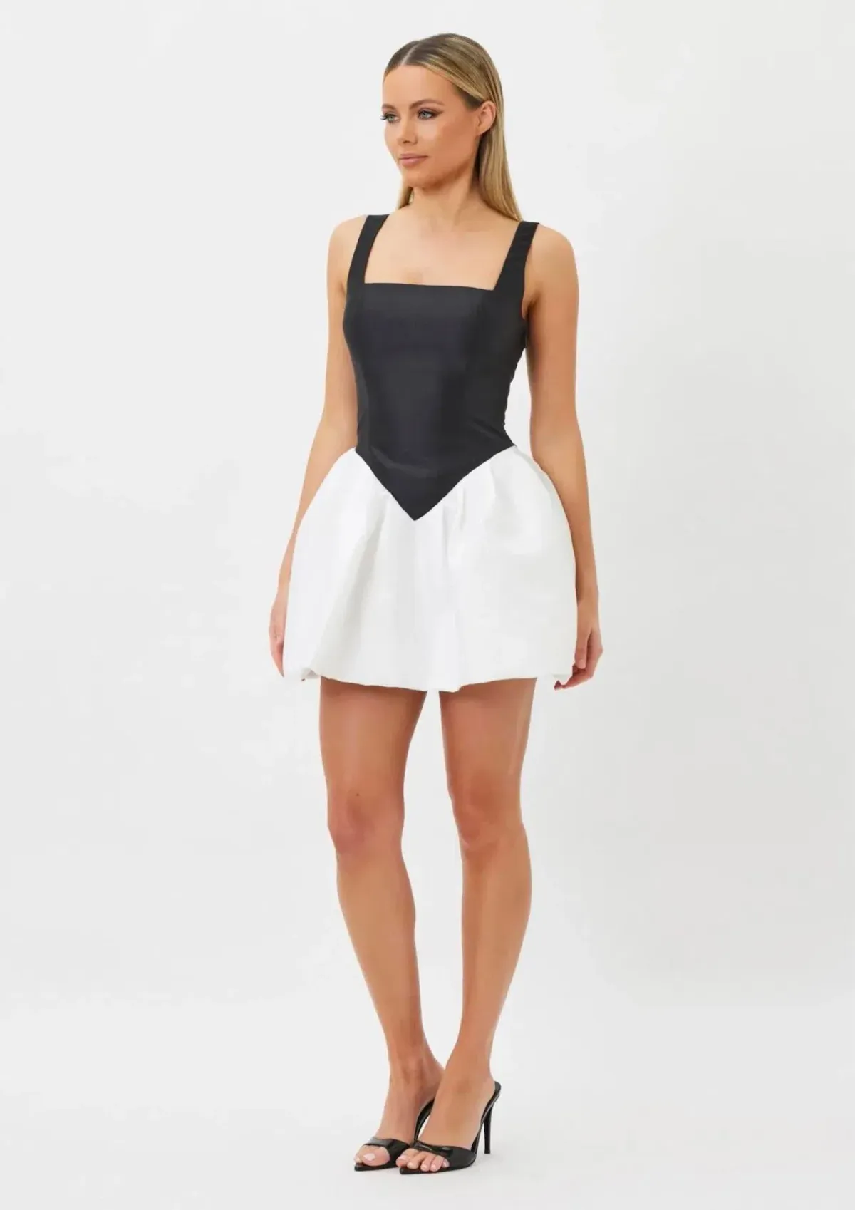 Bianca & Bridgett Alba Mini Dress Black/White Size 8 for rent on The Volte - main image