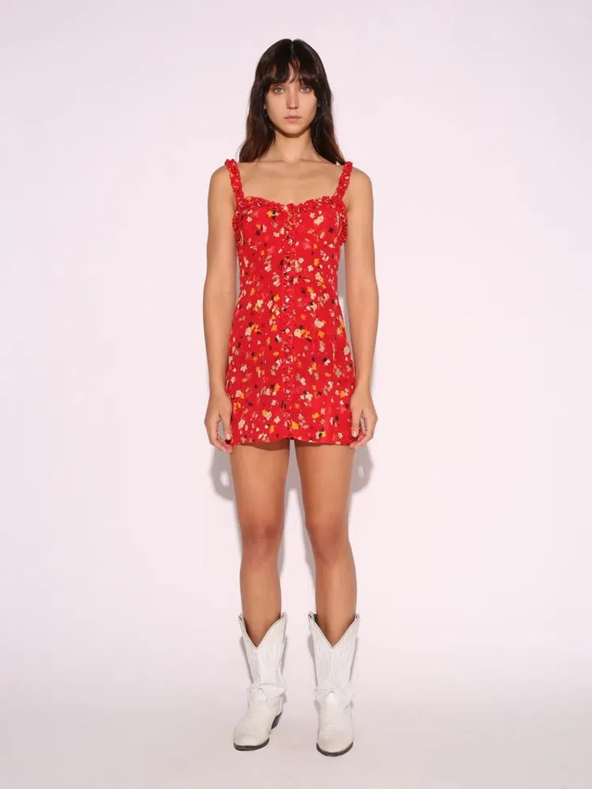 Realisation Par The Julia Mini Dress Rouge Fleur Size M / AU 10 for rent on The Volte - main image