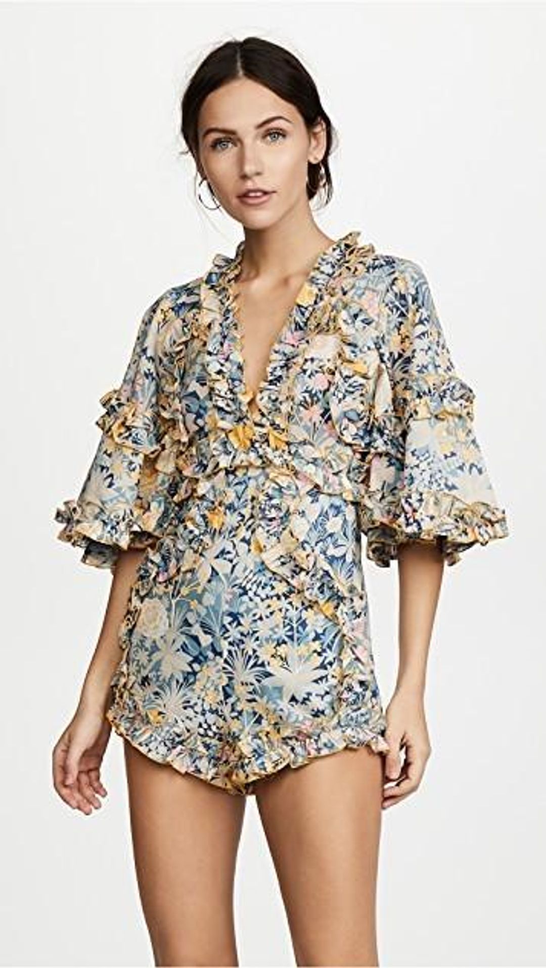 Alice McCall Choose Me Romper Blue Floral Size 8 for rent on The Volte - main image
