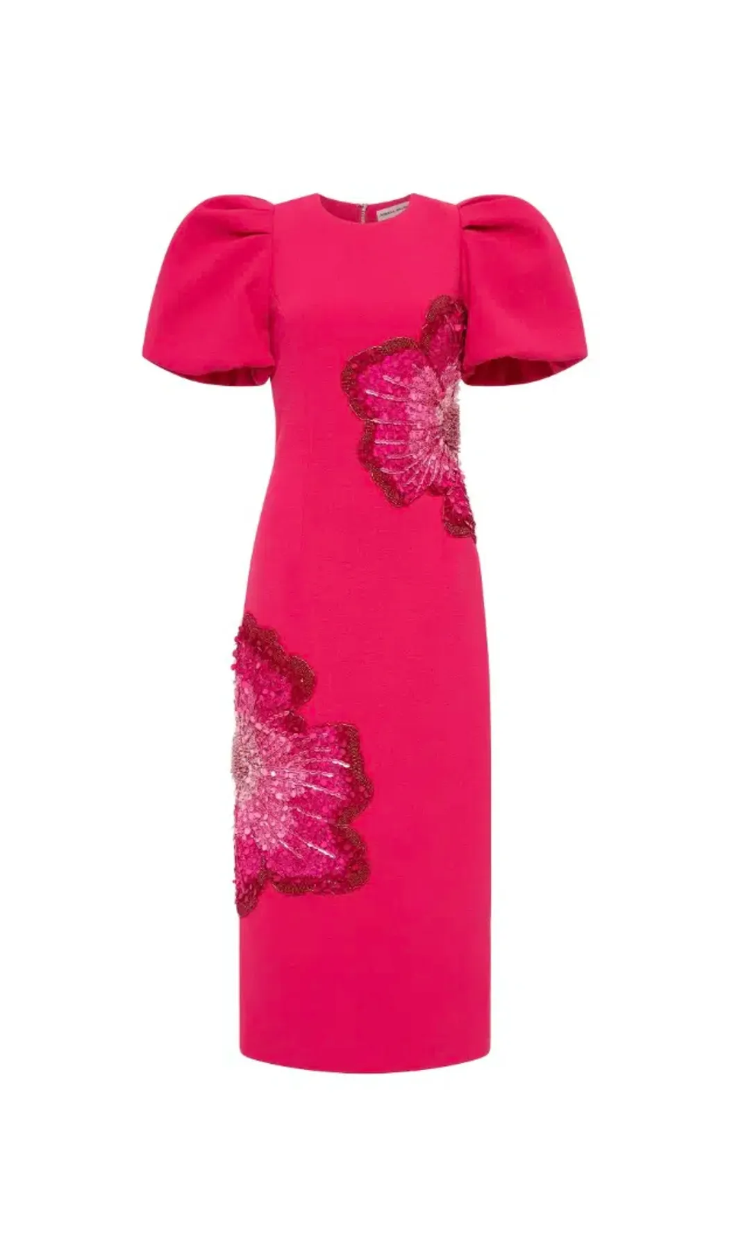 Rebecca Vallance Layana Midi Dress Raspberry Pink Size 12  for rent on The Volte - main image