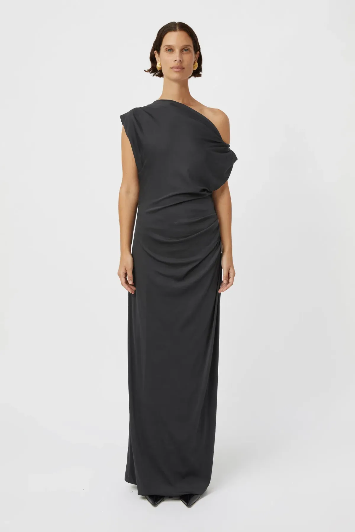 Camilla and Marc Annalise Maxi Dress in Charcoal Size 8 for rent on The Volte - main image