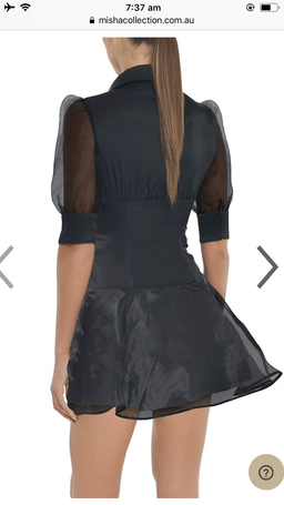 MISHA Emily Mini Black Dress Size 8 for rent on The Volte - image 2