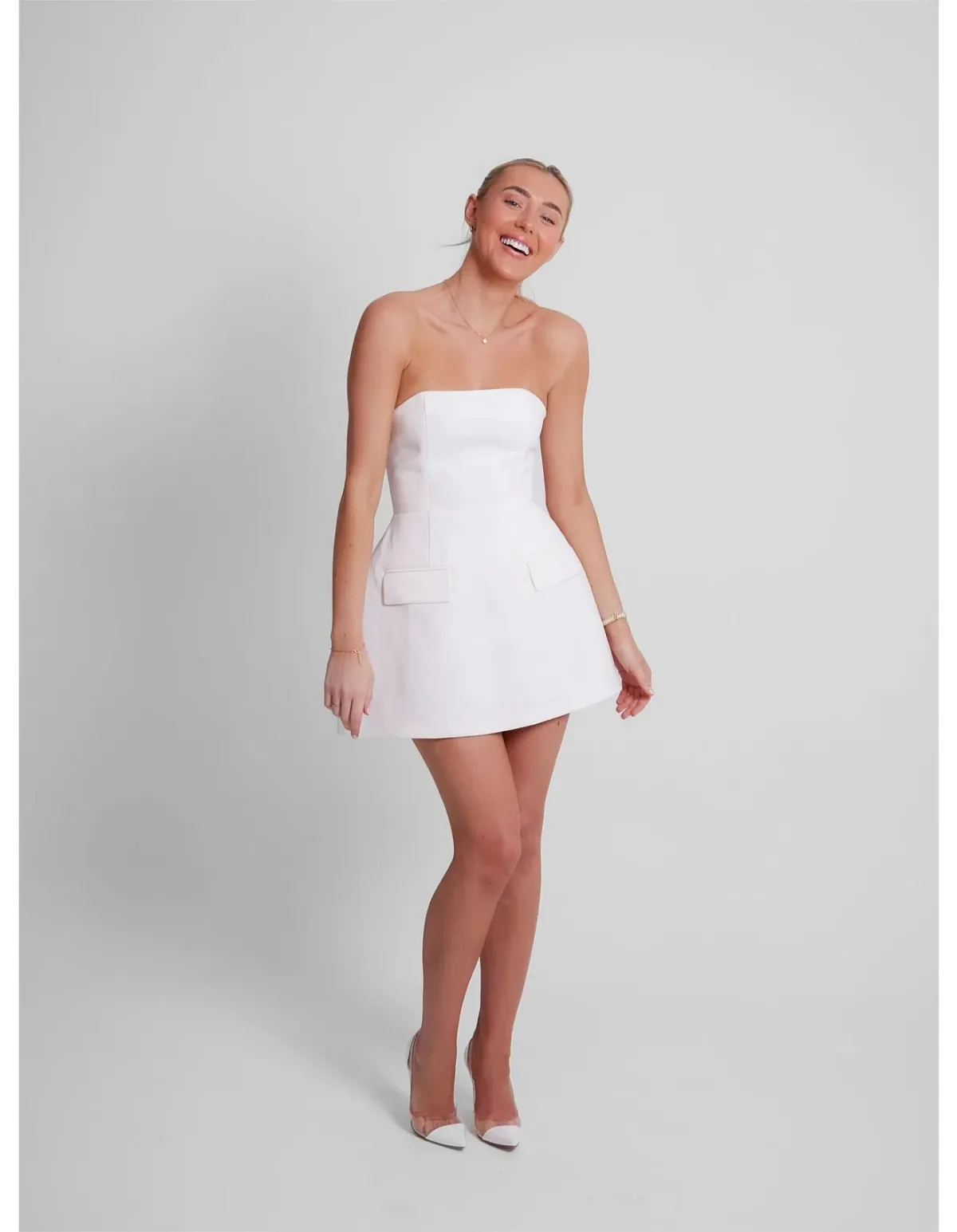 Odd Muse The Ultimate Muse Sleeveless Dress White Size AU 6 for rent on The Volte - main image