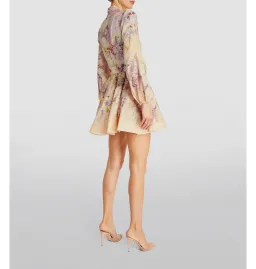 Zimmermann Lyrical Buttoned Mini Dress Floral Size 3 / AU 14 for rent on The Volte - image 2