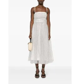Zimmermann Tulle Midi Dress White/Black Dot Size 1 / AU 10 for rent on The Volte - image 1