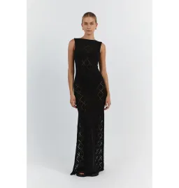 Dissh Sorrento Crochet Dress Black Size AU 10 for rent on The Volte - image 1