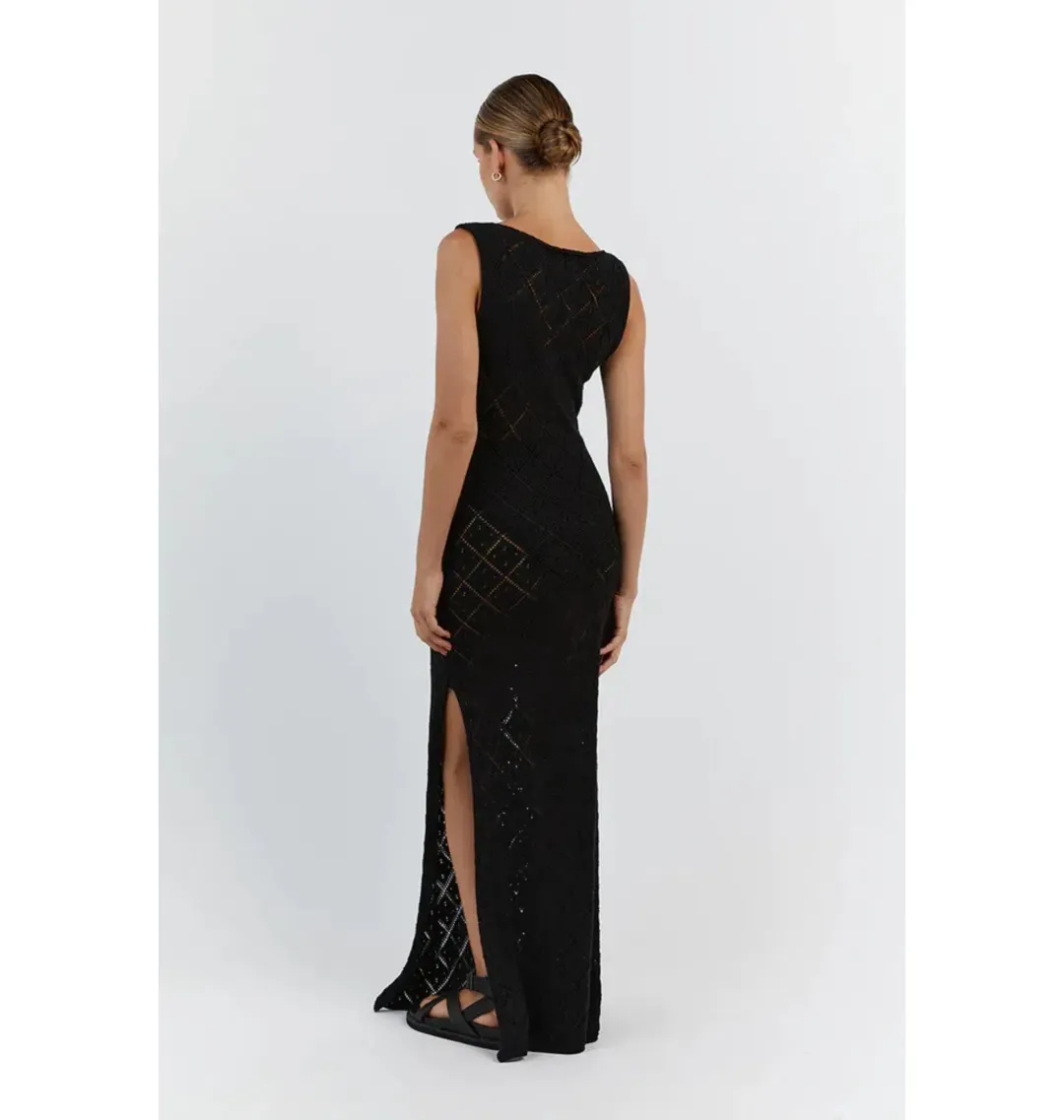 Dissh Sorrento Crochet Dress Black Size AU 10 for rent on The Volte - main image