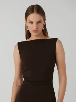 Effie Kats Verona Gown Coffee Size XS/6 for rent on The Volte - image 2