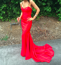 Strapless Red Formal Dress size 6 for rent on The Volte - image 2