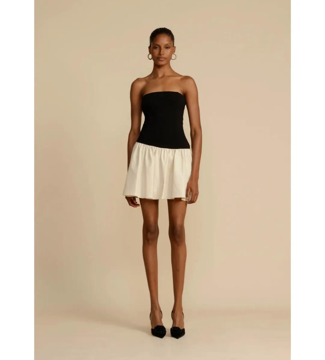 Arcina Ori Celine Mini Dress Black/White Size S/Au 8  for rent on The Volte - main image