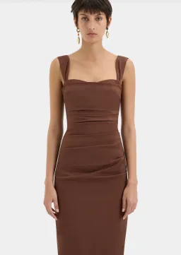 The Dahlia Balconette Gown Brown for rent on The Volte - image 2