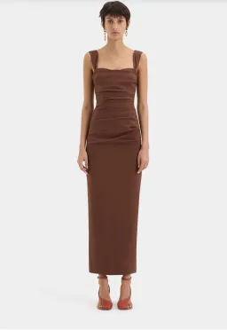 The Dahlia Balconette Gown Brown for rent on The Volte - image 1