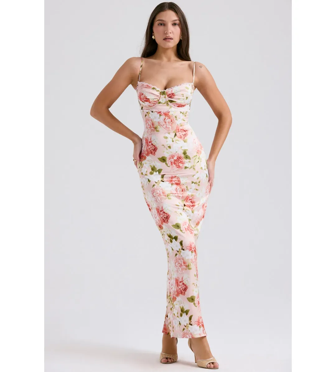 House of CB Josefina Dress Pink Peony Size 6 for rent on The Volte - main image
