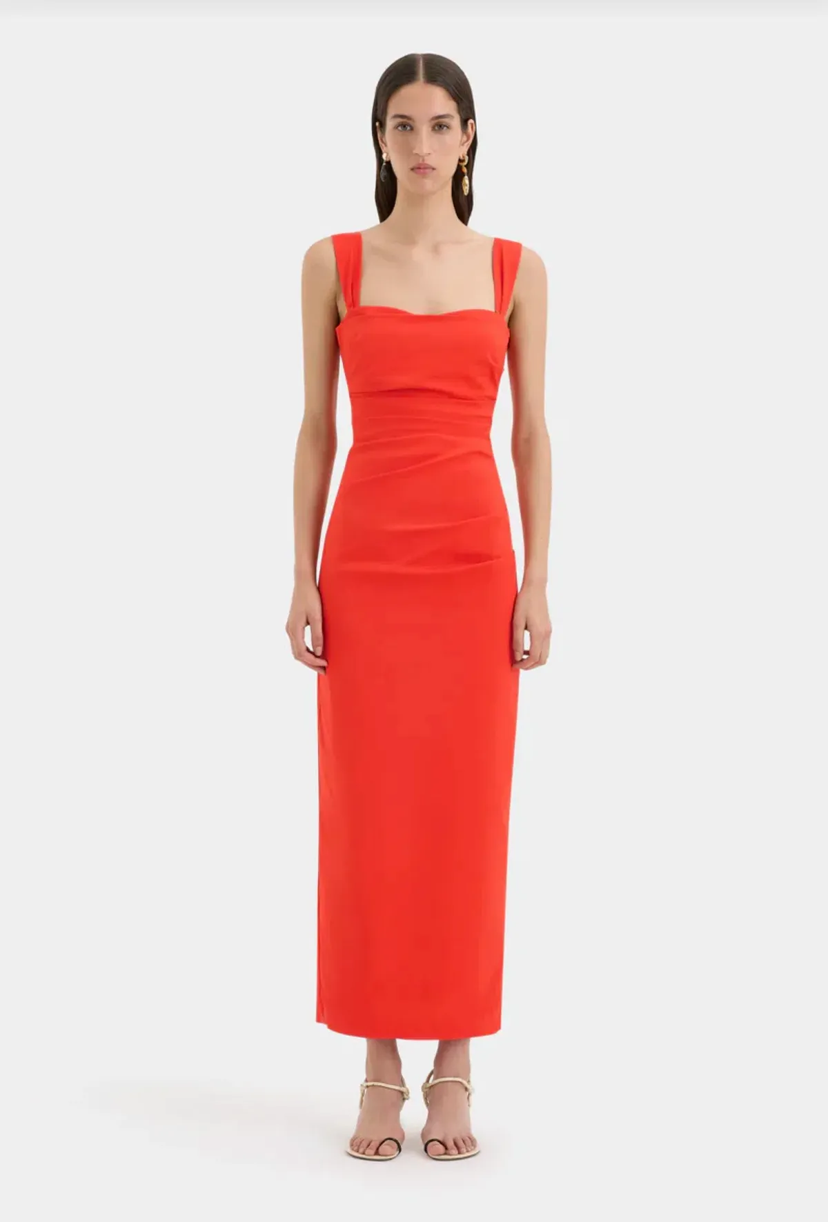 Sir the Label Dahlia Balconette Gown Tangerine  Size 2/Au 10 for rent on The Volte - main image