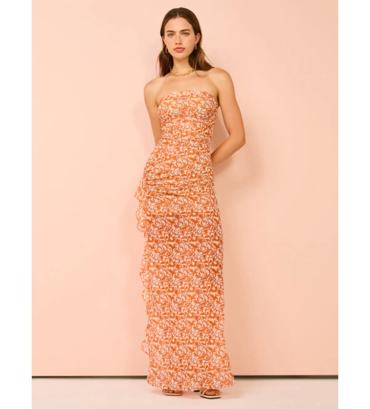 Bec & Bridge Firefly Strapless Maxi Dress Fiesta Floral Size 12  for rent on The Volte - main image