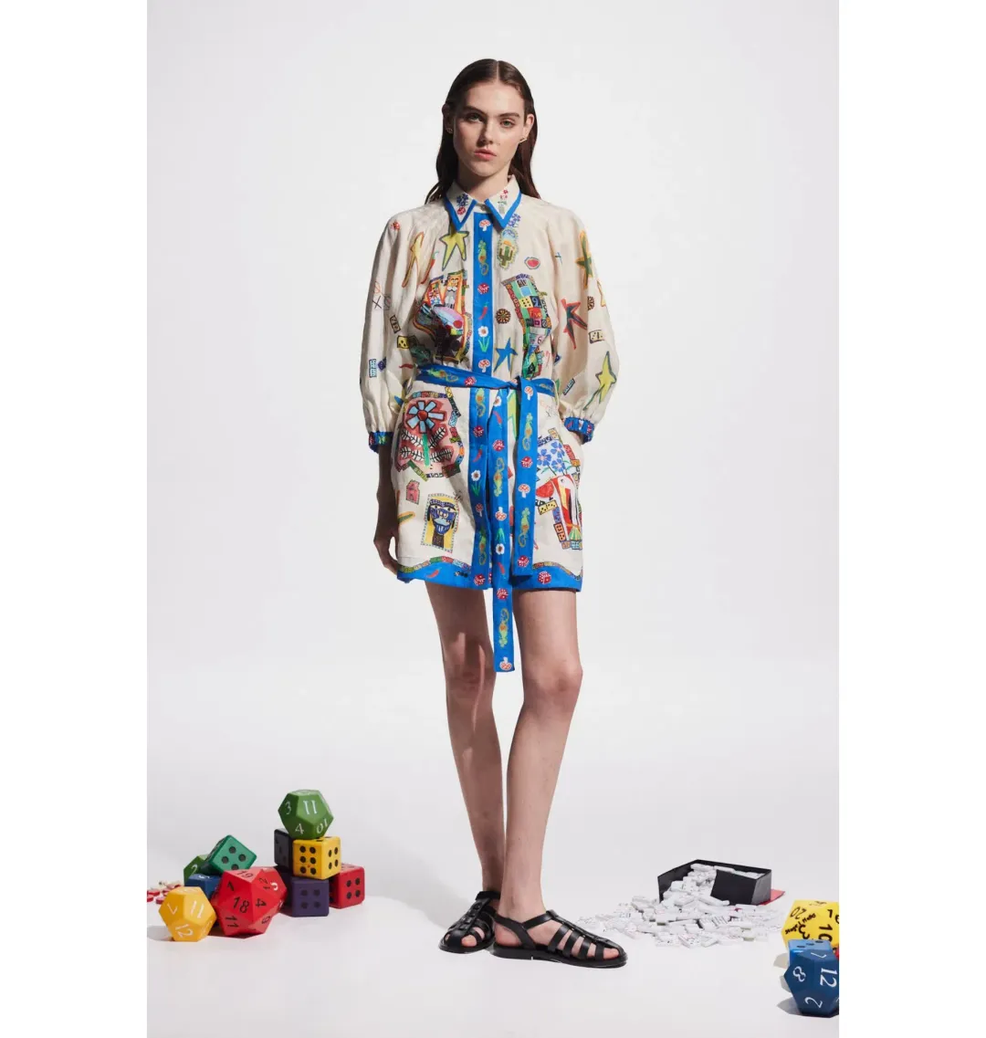 Alemais Players Mini Dress in Multi Size AU 12 for rent on The Volte - main image