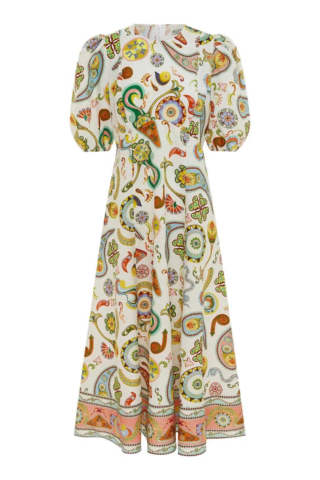 Alemais Arcade Midi Dress Print Size AU 8  for rent on The Volte - main image